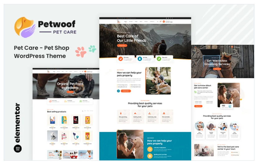 Petwoof - Pet Care  Pet Shop WordPress Theme