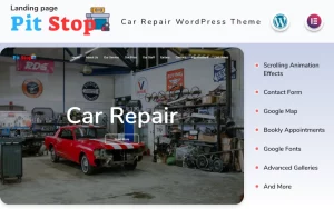 Pit Stop - Car Repair Website with Blog Elementor WordPress Theme