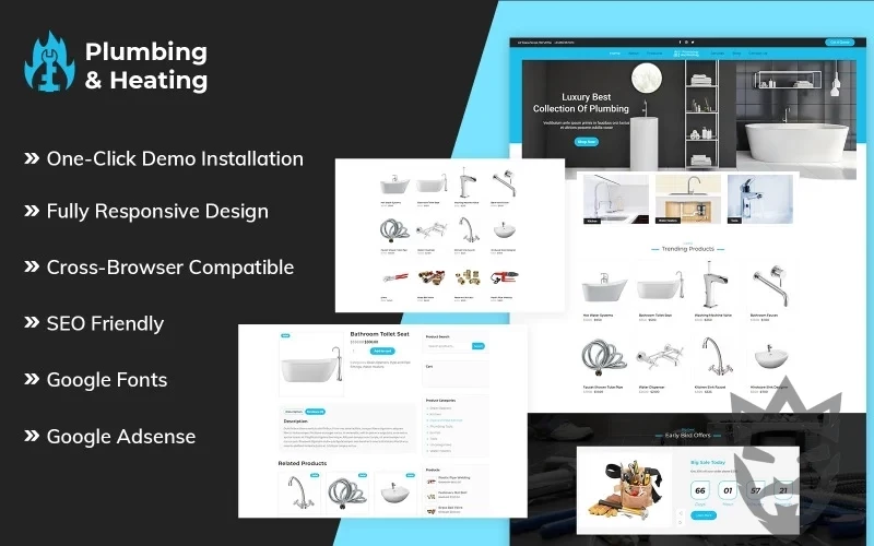 Plumbing And Heating Suppliers WordPress Theme