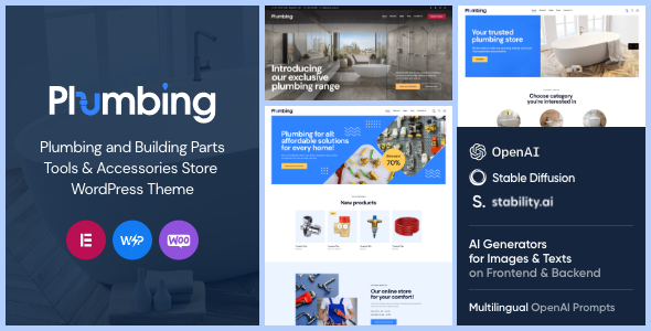 Plumbing Building - Tools  Store WooCommerce WordPress Theme