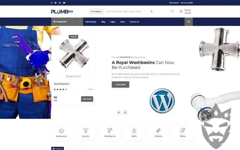 Plumbing Hub - Plumbing Shop WordPress Theme