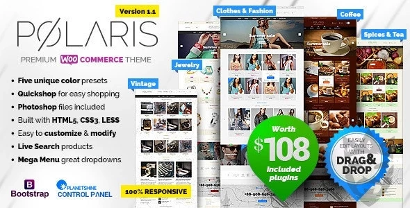 Polaris — Minimal & Powerful Multipurpose WooCommerce Theme