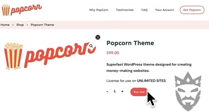 Popcorn Theme Full Site Editor (Popcorn Theme Addon)