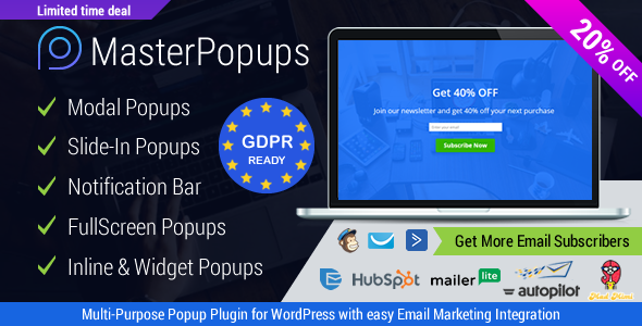 Popup Plugin for WordPress  Popup Editor - Master Popups for Email Subscription