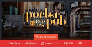 Porter Pub - Bar  Restaurant WordPress Theme