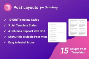 Post Layouts Pro for Gutenberg