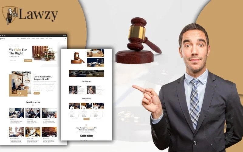 Powar-Lawzy Lawyers and Law Firm Landing Page WordPress Theme