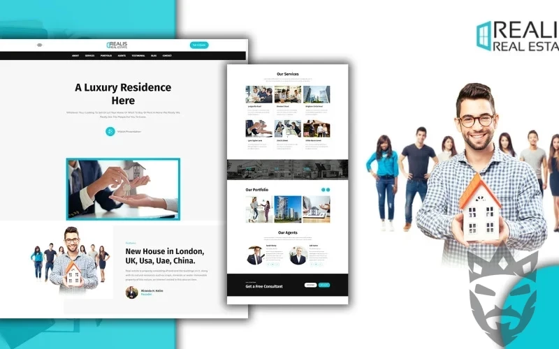 Powar-Realis Real Estate Agency Landing Page WordPress Theme