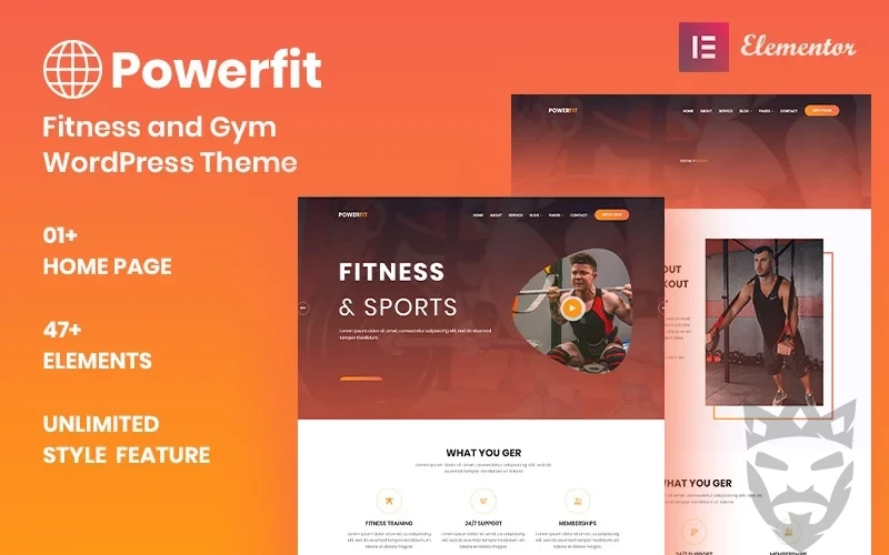 Powerfit - Fitness and Gym Responsive WordPress Theme