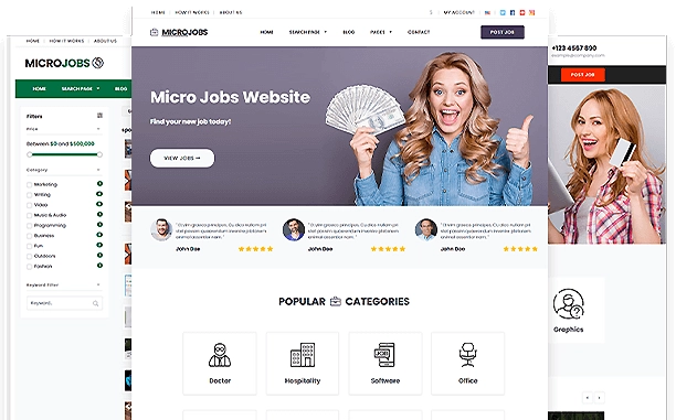 PremiumPress Micro Jobs Theme