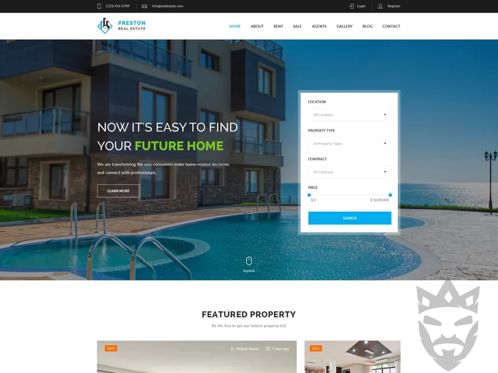 Preston - Real Estate WordPress Theme