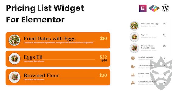 Pricing List Widget For Elementor