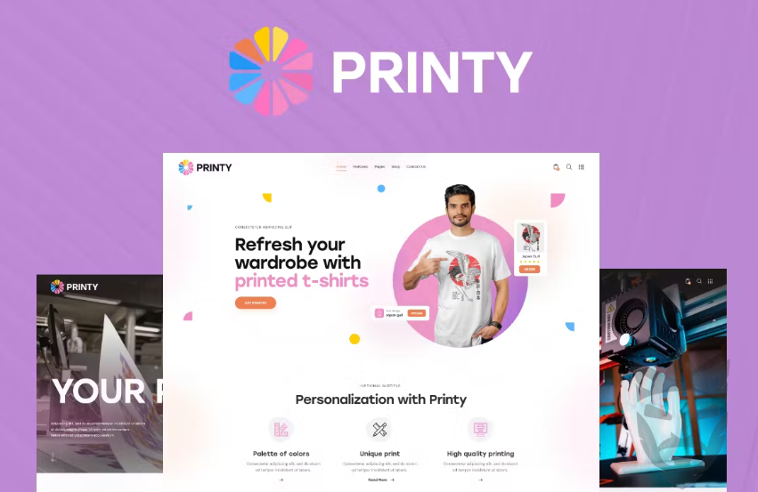 Printy – Custom Printing  T-Shirt Design Theme