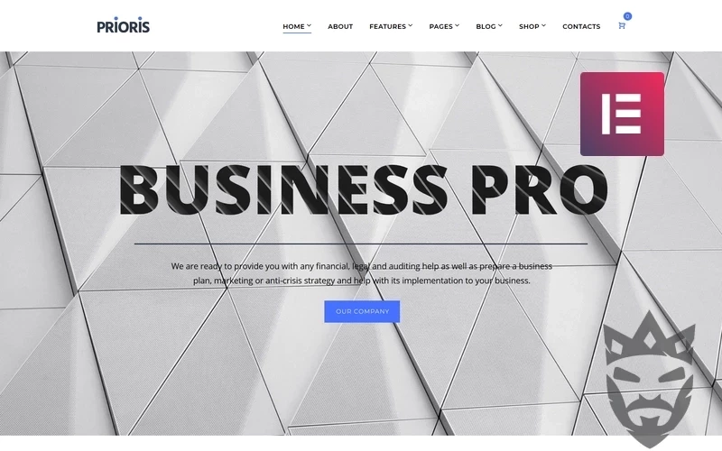 Prioris - Consulting Agency WordPress Elementor Theme WordPress Theme