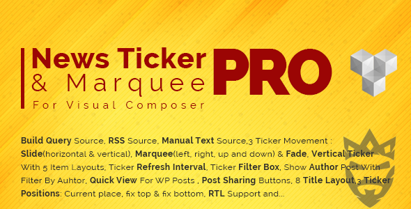 Pro News Ticker  Marquee for WPBakery Page Bilder : Display Post