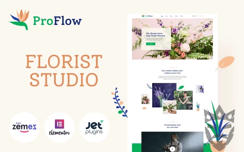 ProFlow - Contemporary And Minimalistic Florist WordPress Theme