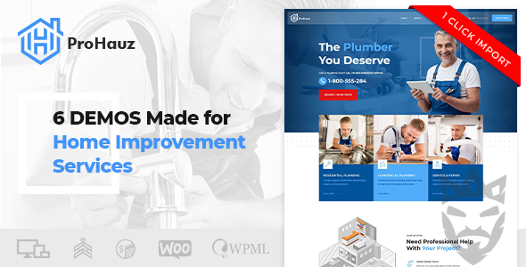 ProHauz – Handyman  Plumber WordPress Theme