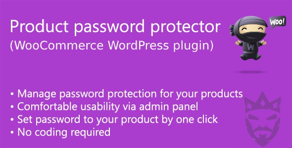 Product password protector for WooCommerce