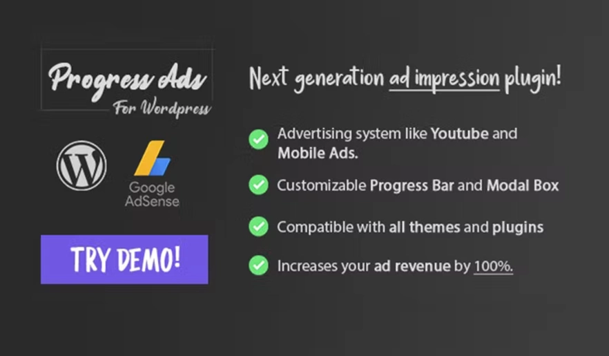 Progress Ads - WordPress Adsense & Banner Plugin