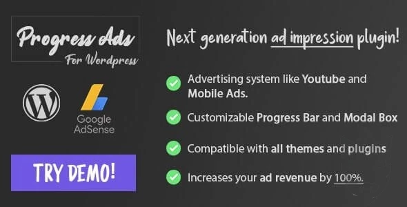 Progress Ads - WordPress Skippable Ads Plugin