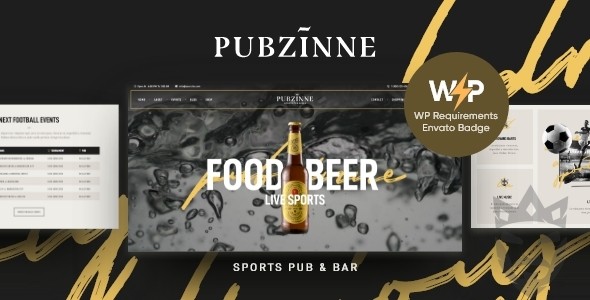 Pubzinne - Sports Bar  Pub WordPress Theme