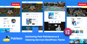 Pulclean - Swimming Pool Maintenance  Cleaning WordPress Theme