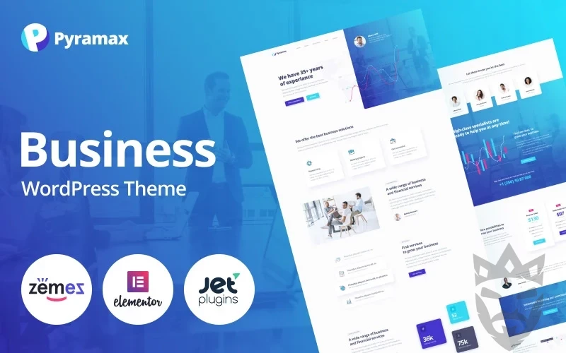 Pyramax - Consulting Classic WordPress Elementor Theme WordPress Theme