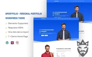 QPortfolio - Personal Portfolio One page WordPress Theme