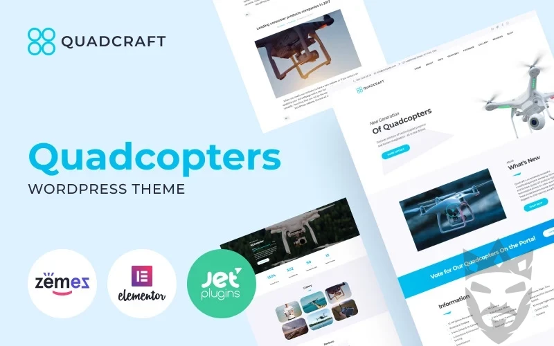 Quadcraft - Drone Startup WordPress Theme