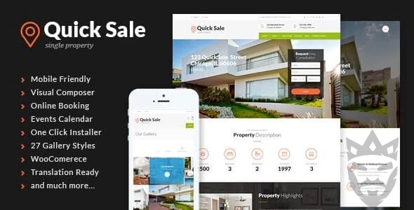 Quick Sale | Single Property Real Estate WordPress Theme