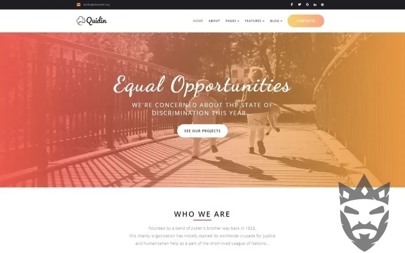 Quidin - Charity Fully Responsive WordPress Theme