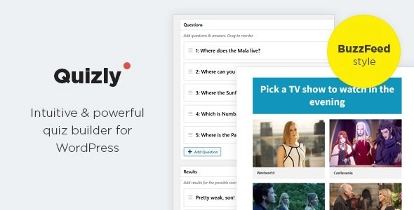 Quizly  – Intuitive & Powerful Quiz Plugin for WordPress