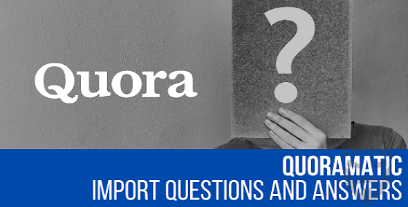 Quoramatic - Questions and Answers Post Generator Plugin for WordPress