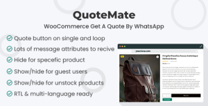 QuoteMate - WooCommerce Get A Quote By WhatsApp