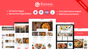 Ranna - Food  Recipe WordPress Theme + RTL