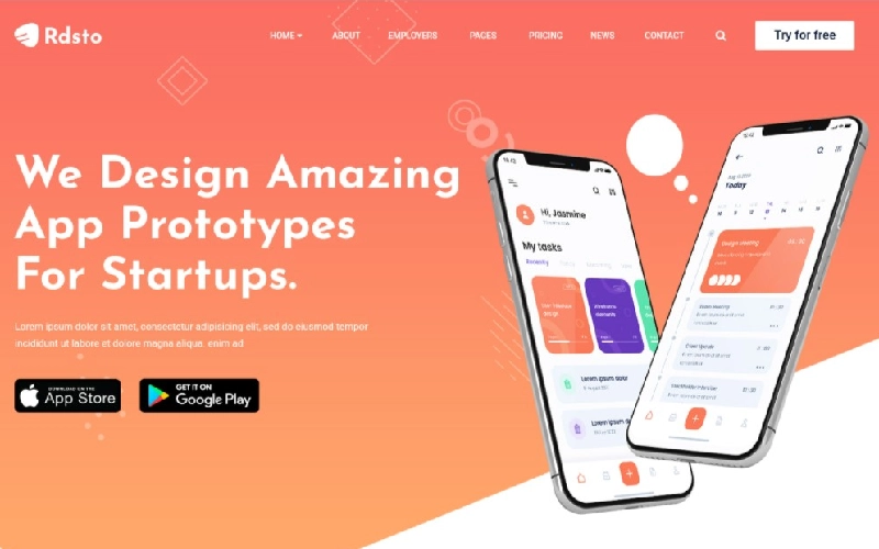 Rdsto - App Responsive WordPress Theme