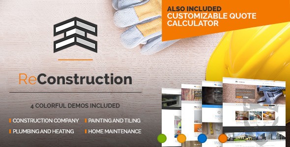 ReConstruction - Contractor  Building WordPress Theme