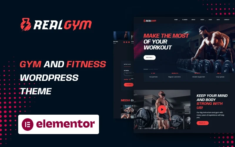 RealGym Gym and Fitness Wordpress Theme WordPress Theme