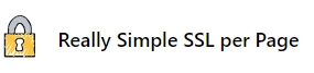 Really Simple SSL Per Page