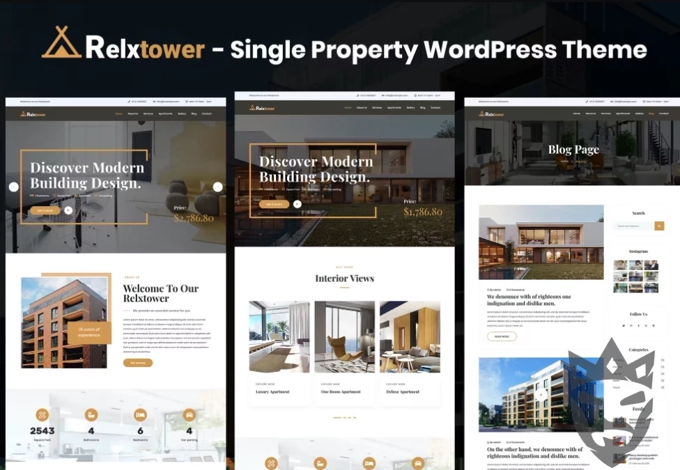 Relxtower - Single Property Elementor WordPress