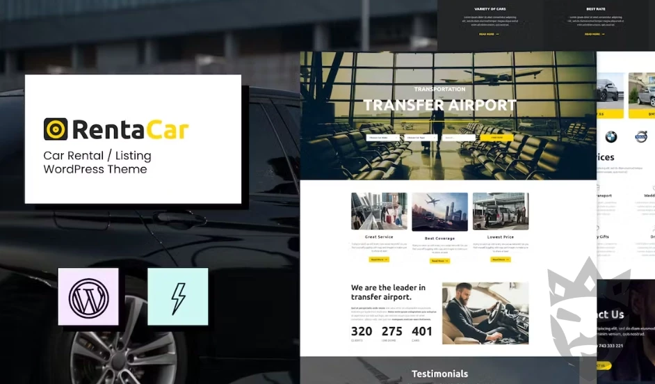 Rentacar - Car Rental / Listing WordPress Theme