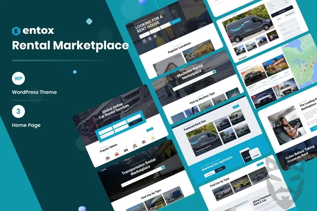 Rental Marketplace WordPress Theme - Entox