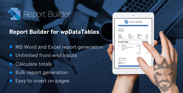 Report Builder - Generate Word DOCX and Excel XLSX documents