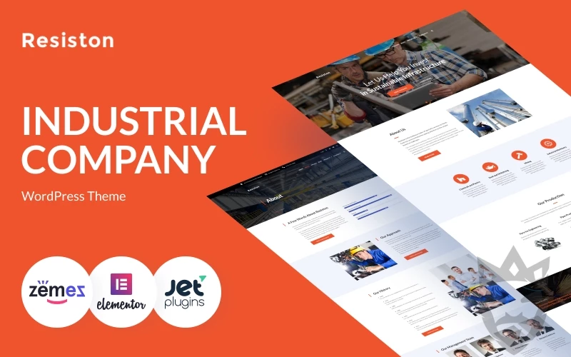 Resiston - Industrial Company WordPress Elementor Theme WordPress Theme