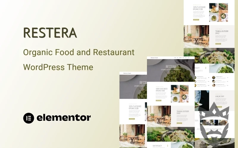 Restera - Organic Food and Restaurant One Page WordPress Theme