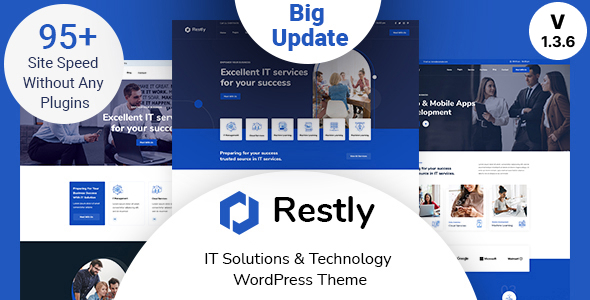 Restly - IT Solutions  Technology WordPress Theme