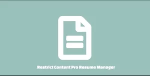 Restrict Content Pro Resume Manager