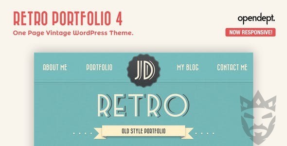 Retro Portfolio - One Page Vintage WordPress Theme