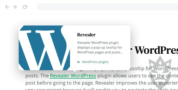 Revealer – Navigation popup for WordPress links