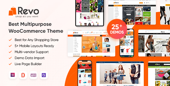 Revo - Multipurpose Elementor WooCommerce WordPress Theme (25+ Homepages  5+ Mobile Layouts)